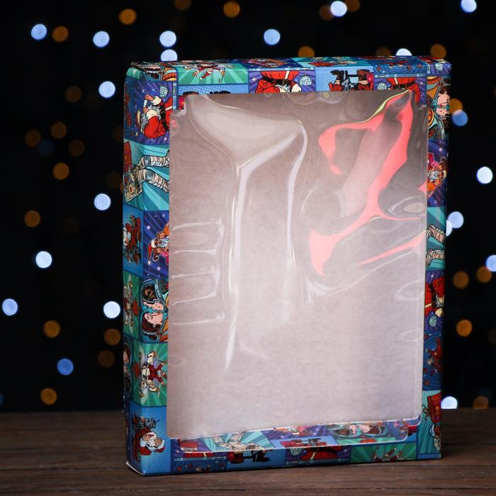 Коробка сборная крышка-дно с окном, "Pop-art улётный новый год", 26 х 21 х 4 см, 1 шт., Разноцветный
Коробка сборная крышка-дно с окном, "Pop-art улётный новый год", 26 х 21 х 4 см, 1 шт., Разноцветный