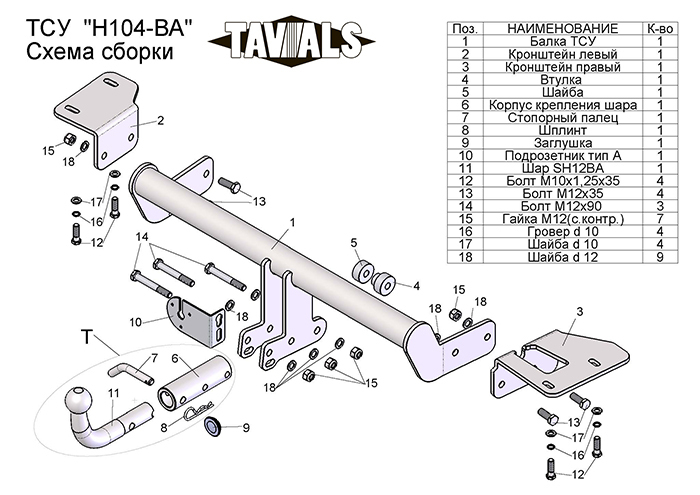 Фаркоп(прицепное) Tavials для HONDA CR-V (RM) 2012-... (С БЫСТРОСЪЕМНЫМ ШАРОМ)(паспорт и с
Фаркоп(прицепное) Tavials для HONDA CR-V (RM) 2012-... (С БЫСТРОСЪЕМНЫМ ШАРОМ)(паспорт и с