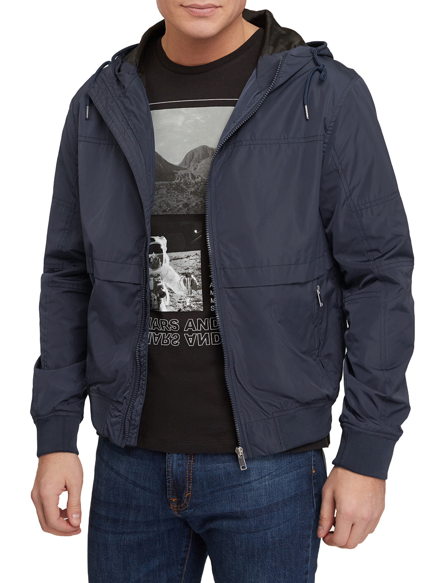 фото Ветровка мужская oodji 1l512025m синяя 2xl