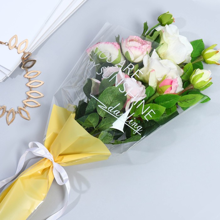 Пакет для цветов «You are my sunshine» жёлтый, 30 х 10 х 45 см, Коллекция упаковки "Послание"
Пакет для цветов «You are my sunshine» жёлтый, 30 х 10 х 45 см, Коллекция упаковки "Послание"