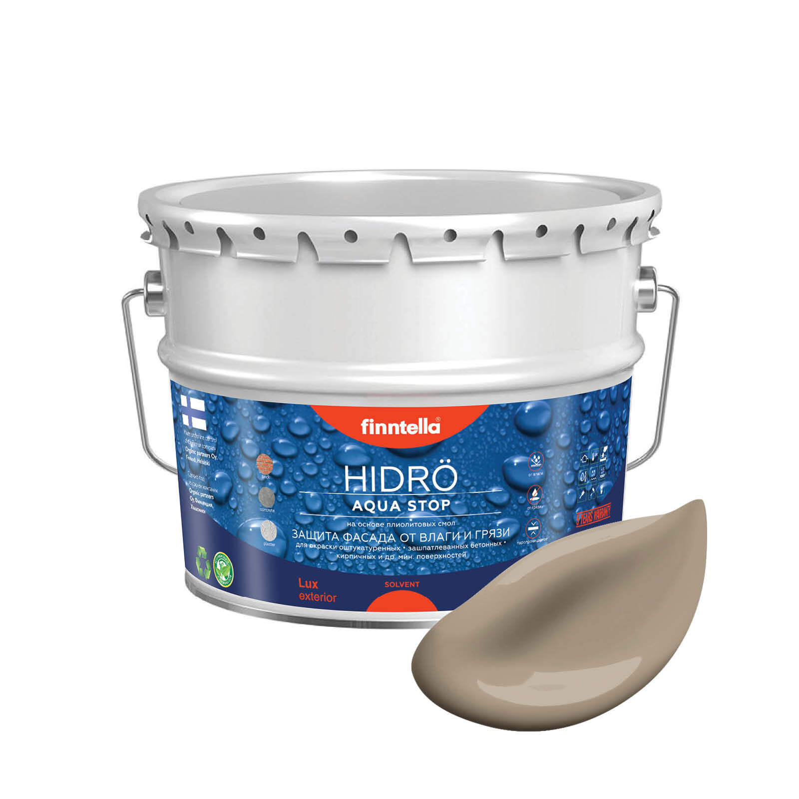 Краска HIDRO, PEHMEA Светло-коричневый, 9л, HIDRO самоочищающаяся фасадная со свойствами лотоса, плиолит-полиуретановая
Краска HIDRO, PEHMEA Светло-коричневый, 9л, HIDRO самоочищающаяся фасадная со свойствами лотоса, плиолит-полиуретановая