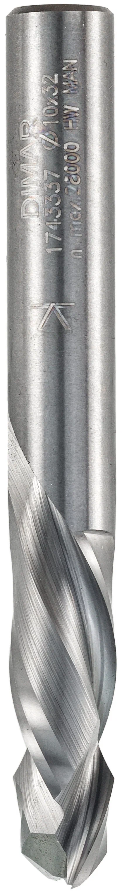 Фреза Dimar (Димар) 1743337 спиральная компрессия Z2+2 D10x32 L80 хвостовик 10 для ДСП, 1743337
Фреза Dimar (Димар) 1743337 спиральная компрессия Z2+2 D10x32 L80 хвостовик 10 для ДСП, 1743337