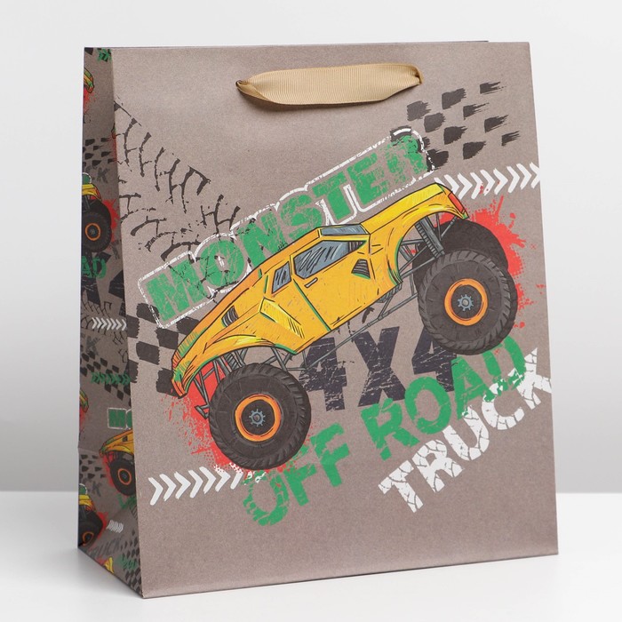 Пакет крафтовый вертикальный «Monster truck», ML 23 х 27 х 11.5 см, Серый, Коллекция упаковки "Маленькому герою"
Пакет крафтовый вертикальный «Monster truck», ML 23 х 27 х 11.5 см, Серый, Коллекция упаковки "Маленькому герою"