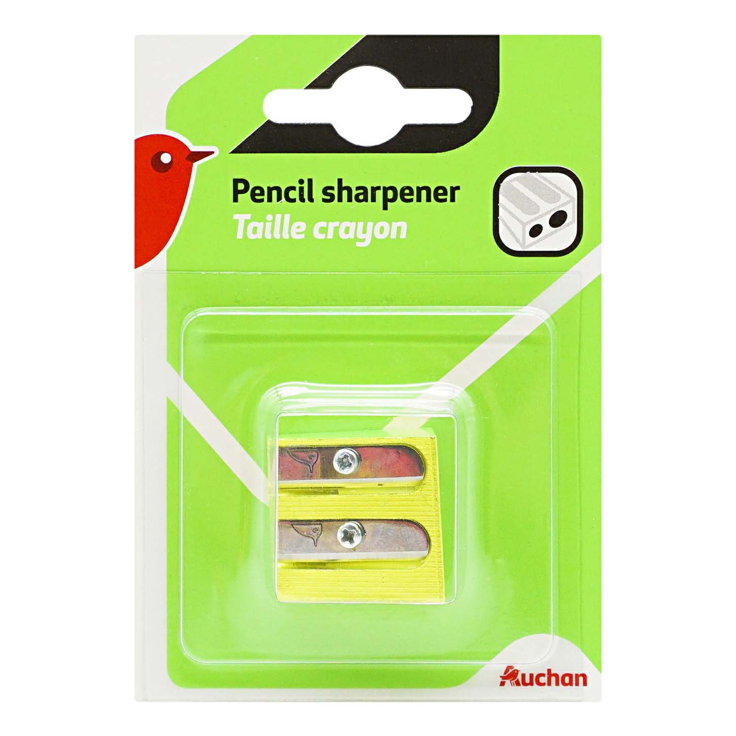 фото Точилка ашан красная птица 2 отверстия в ассортименте