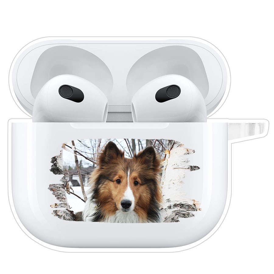 фото Чехол krutoff clear case для airpods 3 шелти