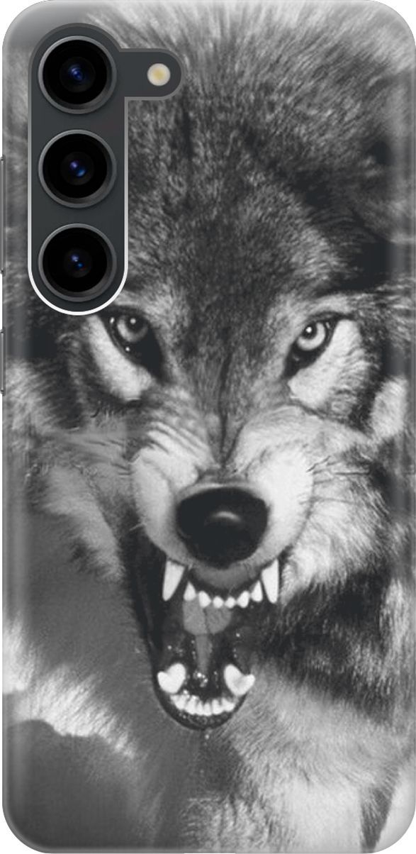 Силиконовый чехол на Samsung Galaxy S23 с принтом "Волчий оскал", Серый;черный, 158293
Силиконовый чехол на Samsung Galaxy S23 с принтом "Волчий оскал", Серый;черный, 158293