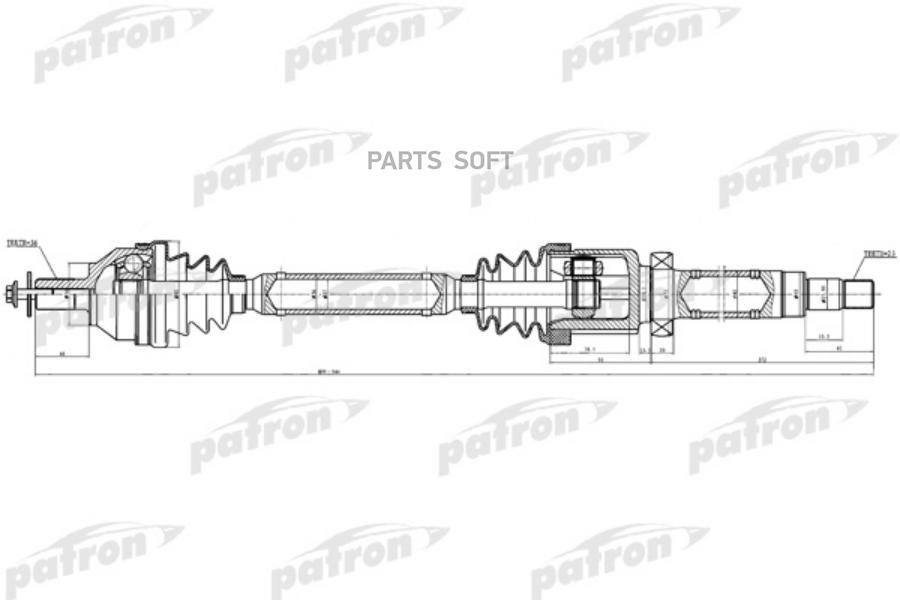 Полуось передняя правая 36x921,5x56x23 FORD: C-MAX 04-07, FOCUS LL 06- PATRON PDS0381
Полуось передняя правая 36x921,5x56x23 FORD: C-MAX 04-07, FOCUS LL 06- PATRON PDS0381