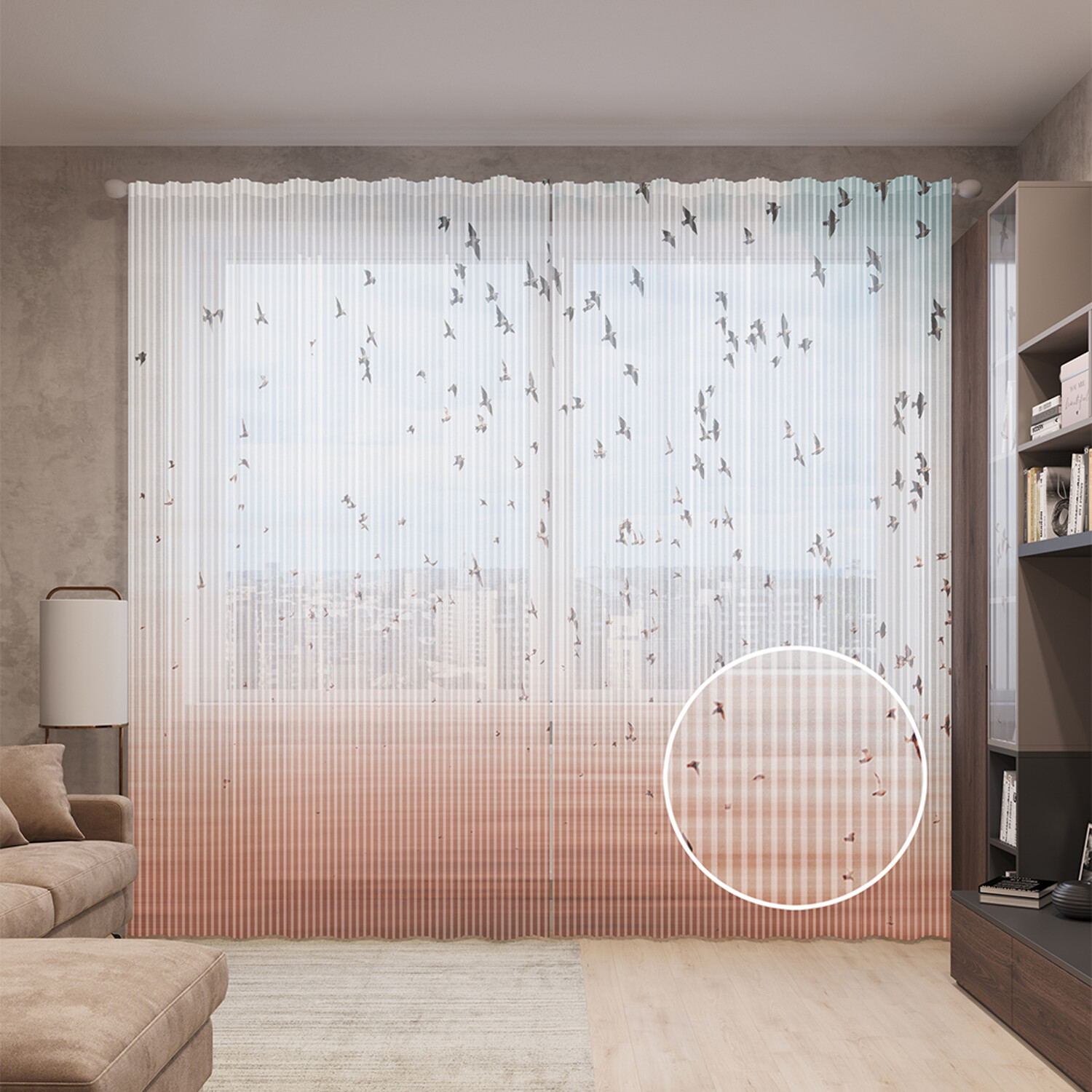 Тюль вуаль на шторной ленте с принтом JoyArty "Птичий перелет", 310х265 см, Птичий перелет 
Тюль вуаль на шторной ленте с принтом JoyArty "Птичий перелет", 310х265 см, Птичий перелет