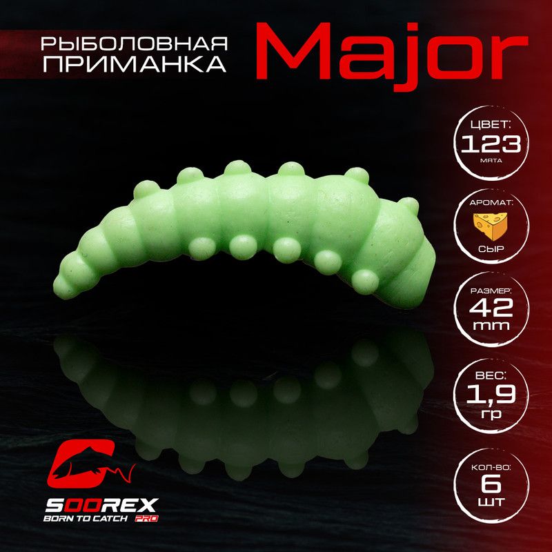 Силиконовые приманки для рыбалки Soorex Pro MAJOR 42 mm, Сыр, ц.123 мята, Бежевый;голубой;зеленый, MAJOR
Силиконовые приманки для рыбалки Soorex Pro MAJOR 42 mm, Сыр, ц.123 мята, Бежевый;голубой;зеленый, MAJOR