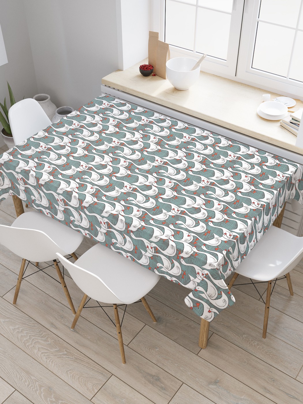 Скатерть прямоугольная JoyArty "Стадо гусей" из сатена, 180x145 см, Голубой, Стадо гусей
Скатерть прямоугольная JoyArty "Стадо гусей" из сатена, 180x145 см, Голубой, Стадо гусей