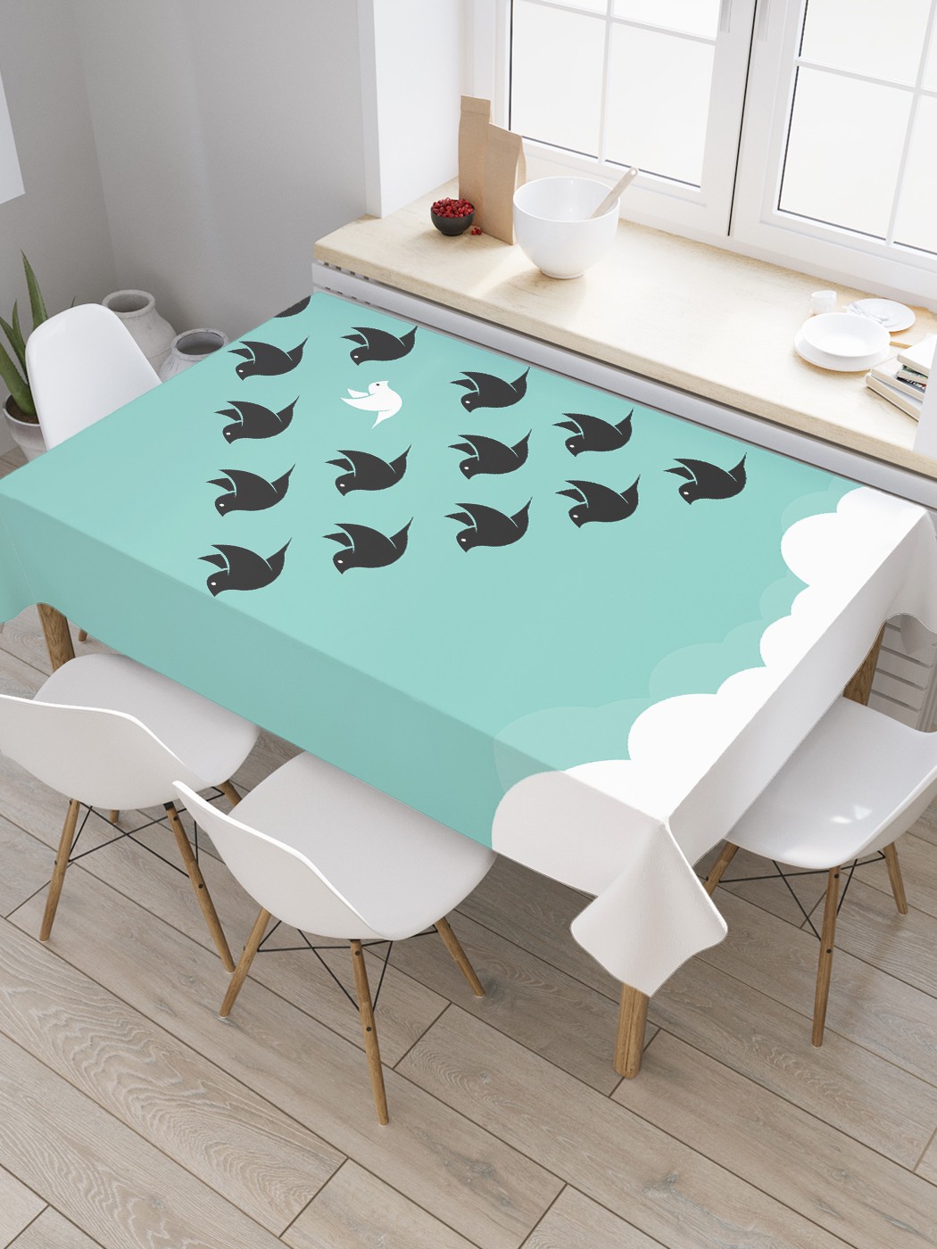 Скатерть прямоугольная JoyArty "Один в птичьем клине" из сатена, 180x145 см, Голубой, Один в птичьем клине
Скатерть прямоугольная JoyArty "Один в птичьем клине" из сатена, 180x145 см, Голубой, Один в птичьем клине