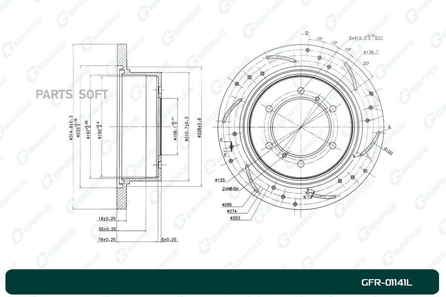 G-Brake Gfr01141L Диск Тормозной Перфорированный Вентилируемый G-Brake Gfr-01141L Левый
G-Brake Gfr01141L Диск Тормозной Перфорированный Вентилируемый G-Brake Gfr-01141L Левый