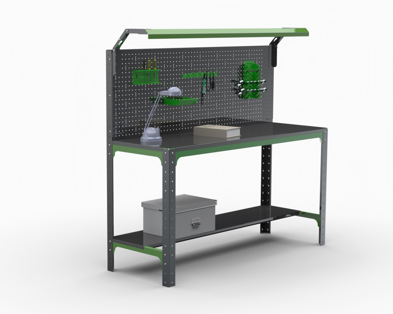 Стол металлический Metalex серия KIT 750х1300х400, 1 полка + перфопанель с комп. освещения
Стол металлический Metalex серия KIT 750х1300х400, 1 полка + перфопанель с комп. освещения