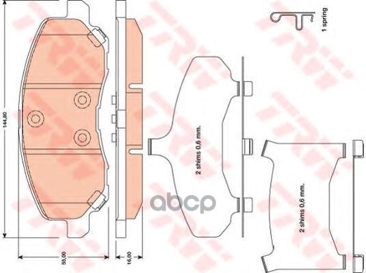 Колодки тормозные дисковые передн CHRYSLER: SEBRING 2.0 CRD/2.0 VVT/2.7 VVT/3. TRW GDB4142
Колодки тормозные дисковые передн CHRYSLER: SEBRING 2.0 CRD/2.0 VVT/2.7 VVT/3. TRW GDB4142