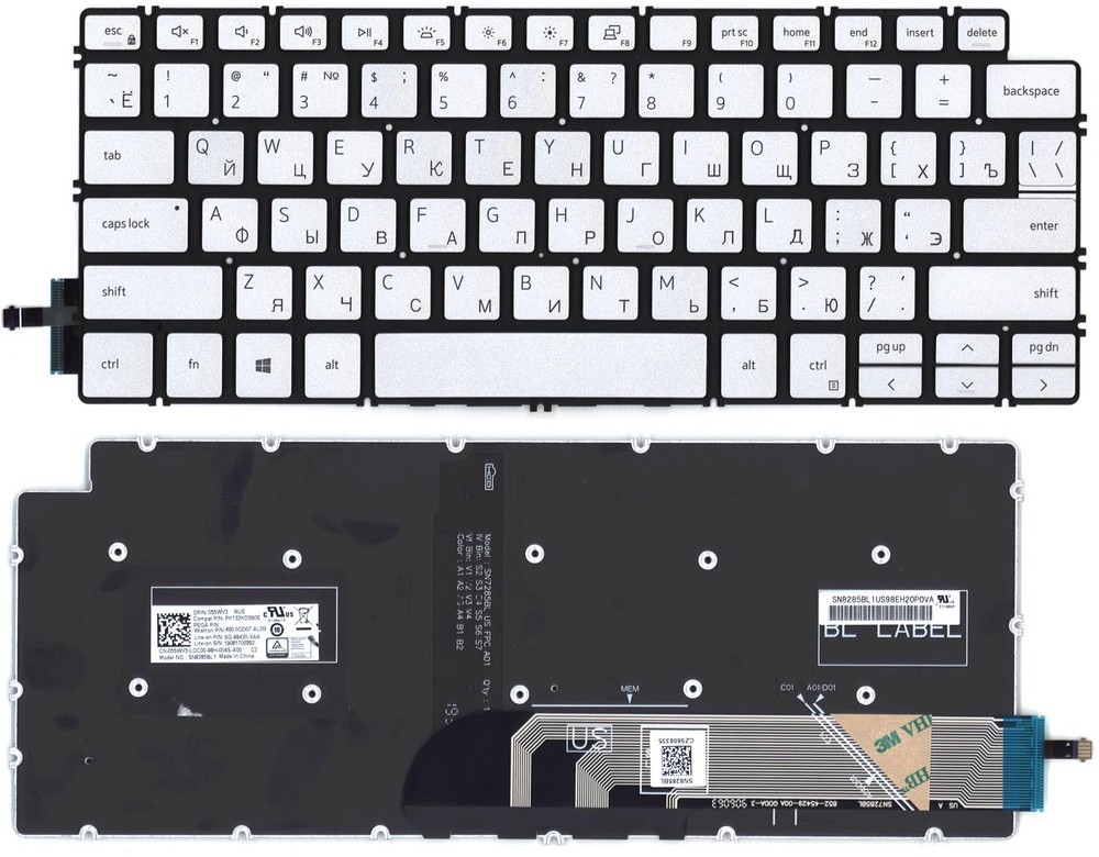 Клавиатура для Dell 14-5390, 5391, 7391, 5490, 5491, 7491, 5498, 7490 Series, серебристая
Клавиатура для Dell 14-5390, 5391, 7391, 5490, 5491, 7491, 5498, 7490 Series, серебристая