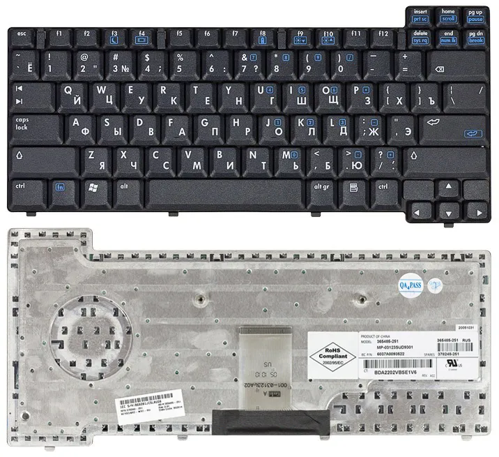 Клавиатура для HP nc6100, nc6110, nc6120, nc6130, nc6220, nc6310, nc6320, nx6105, nx6100
Клавиатура для HP nc6100, nc6110, nc6120, nc6130, nc6220, nc6310, nc6320, nx6105, nx6100