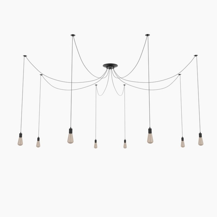 Светильник "Паук" черный 8x40W E27 80x80x90 см 
Светильник "Паук" черный 8x40W E27 80x80x90 см