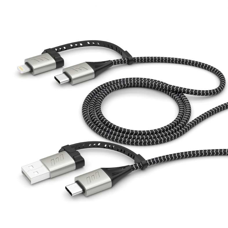 Дата-кабель 4 в 1: Lightning, USB-C - USB-C, USB-A, алюминий, нейлон, 1.2м, 3А, черный, 72311-OZ
Дата-кабель 4 в 1: Lightning, USB-C - USB-C, USB-A, алюминий, нейлон, 1.2м, 3А, черный, 72311-OZ