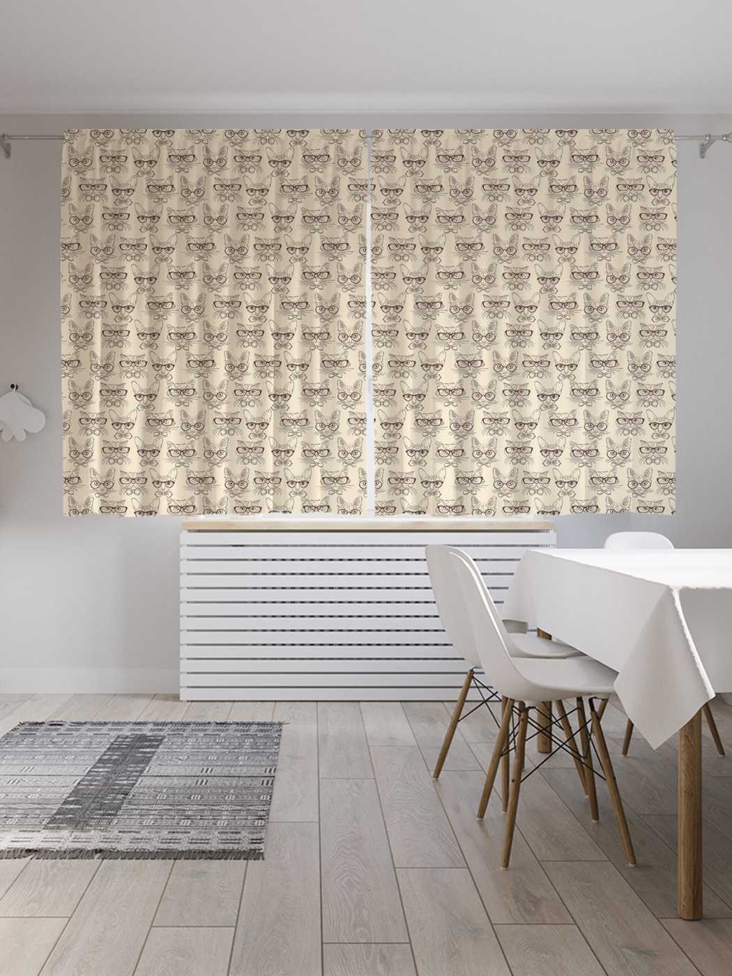 Классические шторы JoyArty "Кошки в очках", серия Oxford DeLux, 2 полотна 145x180 см, Кошки в очках
Классические шторы JoyArty "Кошки в очках", серия Oxford DeLux, 2 полотна 145x180 см, Кошки в очках