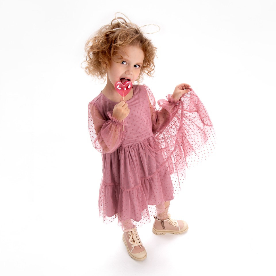 фото Платье детское amarobaby baby doll, розовый, размер 104