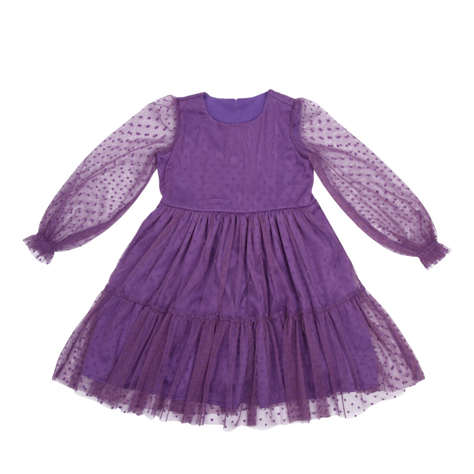 фото Платье детское amarobaby baby doll, фиолетовый, размер 110