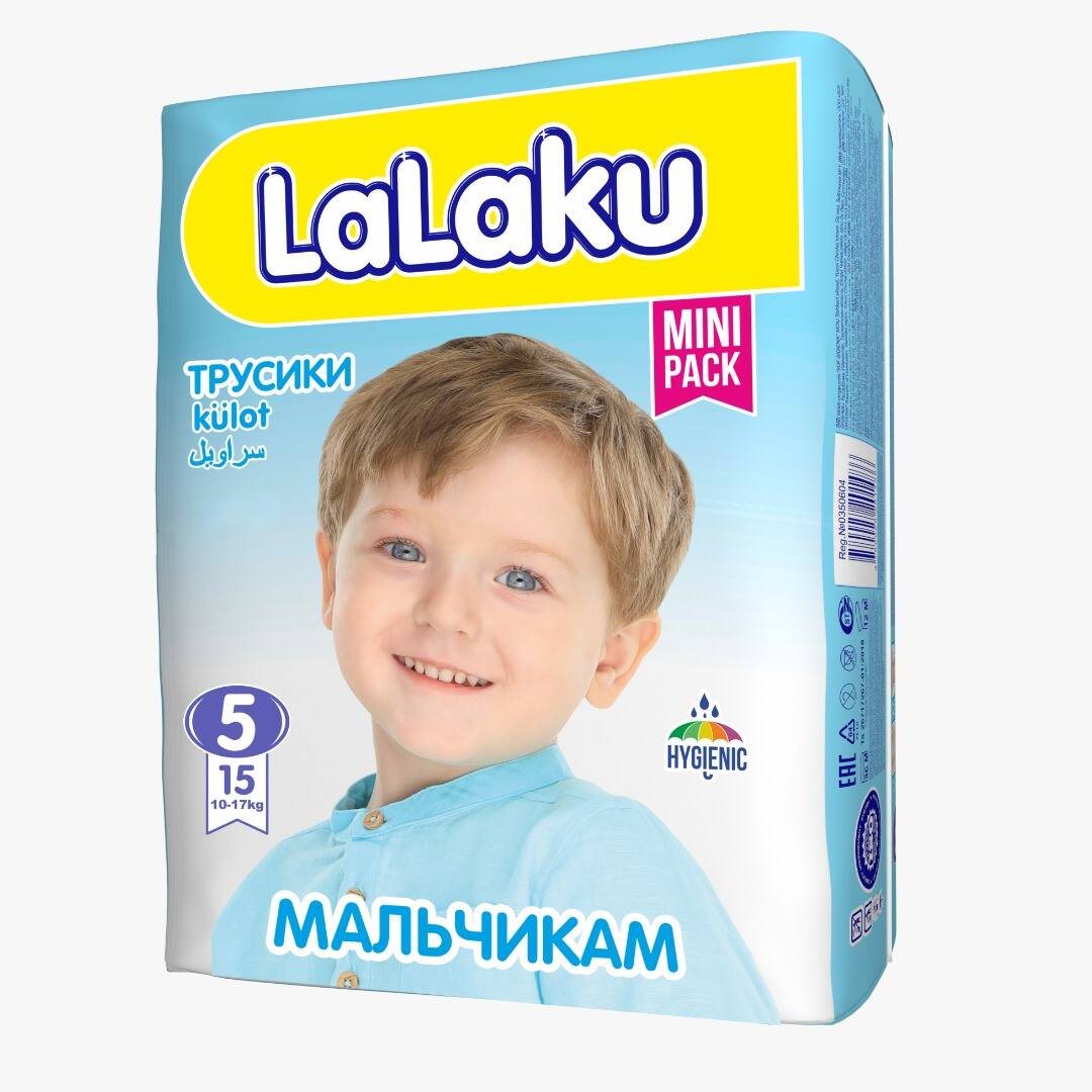 Подгузникики-трусики детские LaLaKu 5 для мальчиков 10-17 кг маленькая пачка, LALAKU-Pants-boy-mini
Подгузникики-трусики детские LaLaKu 5 для мальчиков 10-17 кг маленькая пачка, LALAKU-Pants-boy-mini