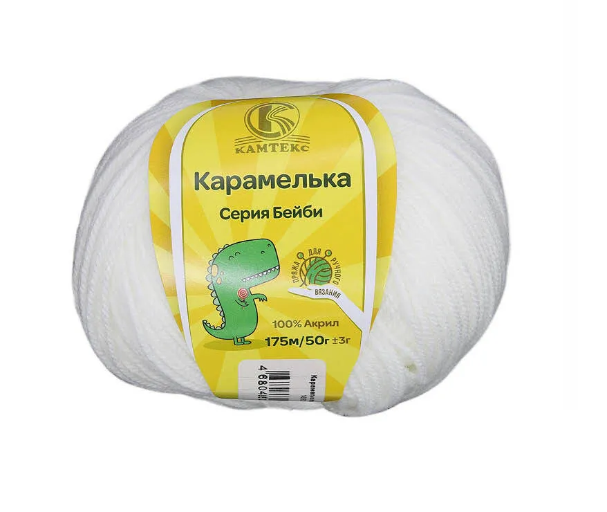 Пряжа Камтекс Карамелька Отбелка акриловая отбелка, Белый, Карамелька Отбелка акриловая
Пряжа Камтекс Карамелька Отбелка акриловая отбелка, Белый, Карамелька Отбелка акриловая
