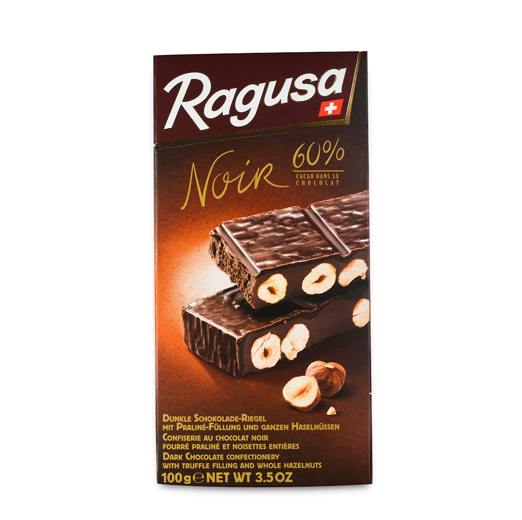 Шоколад горький Camille Bloch Ragusa с трюфельной начинкой и лесными орехами 100г 
Шоколад горький Camille Bloch Ragusa с трюфельной начинкой и лесными орехами 100г