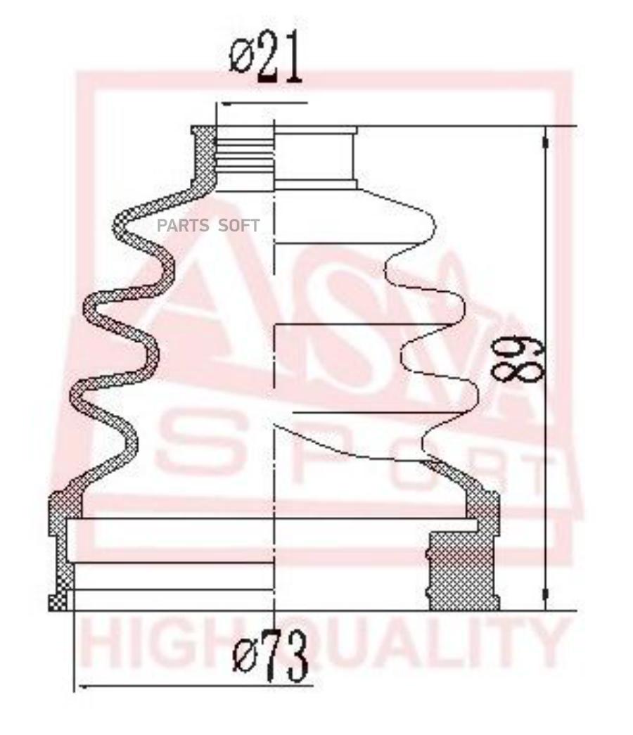 ASVA ASBT-INC11X Пыльник ШРУСа (к-кт без смазки) 21x66x88 NISSAN TIIDA C11X 2004- 1шт
ASVA ASBT-INC11X Пыльник ШРУСа (к-кт без смазки) 21x66x88 NISSAN TIIDA C11X 2004- 1шт