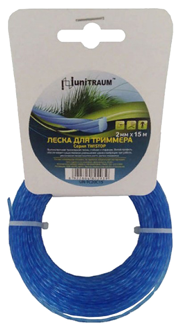 фото Леска для триммера unitraum un-tc20c15 2.00mm x 15m
