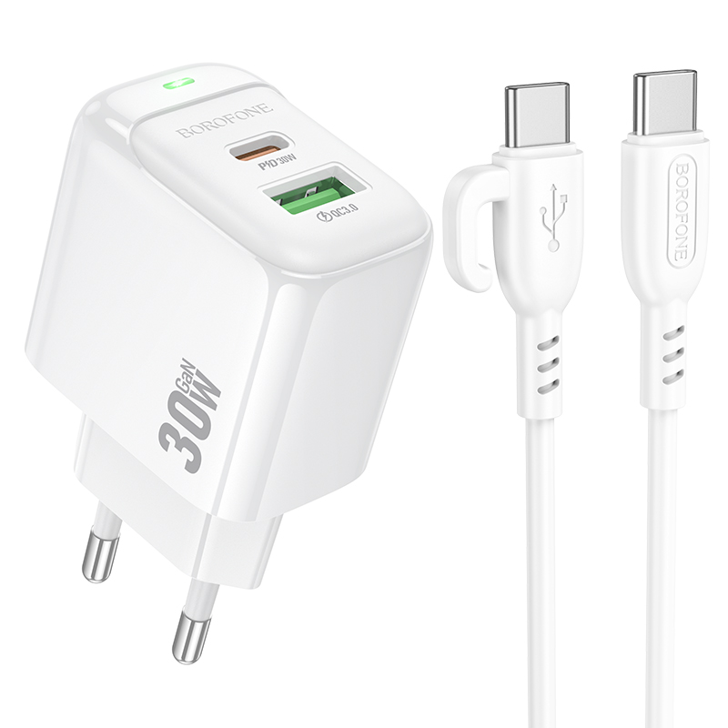 Сетевое зарядное устройство Borofone BAS45A 2USB 3.0A PD 30W QC3.0 для Type-C White, BAS45Aaa
Сетевое зарядное устройство Borofone BAS45A 2USB 3.0A PD 30W QC3.0 для Type-C White, BAS45Aaa
