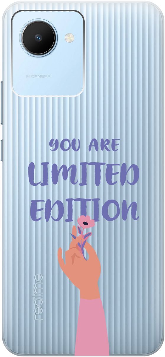 Силиконовый чехол на realme C30 с 3D принтом "Limited Edition" прозрачный, Прозрачный;розовый, 1566800 
Силиконовый чехол на realme C30 с 3D принтом "Limited Edition" прозрачный, Прозрачный;розовый, 1566800