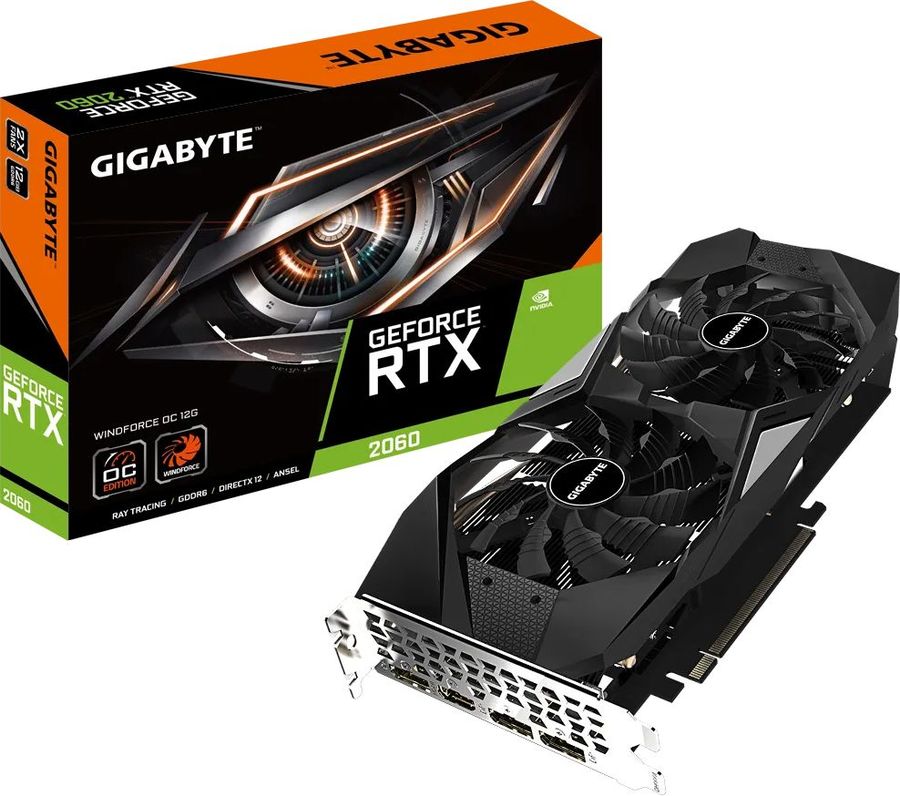 Видеокарта GIGABYTE NVIDIA GeForce RTX 2060 12 ГБ (GV-N2060WF2OC-12GD), GeForce RTX 2060
Видеокарта GIGABYTE NVIDIA GeForce RTX 2060 12 ГБ (GV-N2060WF2OC-12GD), GeForce RTX 2060