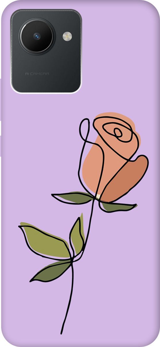 Силиконовый чехол на realme C30 с принтом "Rose" сиреневый, Фиолетовый;зеленый, 1569100
Силиконовый чехол на realme C30 с принтом "Rose" сиреневый, Фиолетовый;зеленый, 1569100