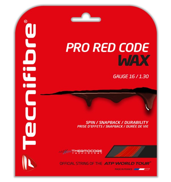 фото Струна для тенниса tecnifibre 12m pro redcode wax 04gprcw, red, 1.30