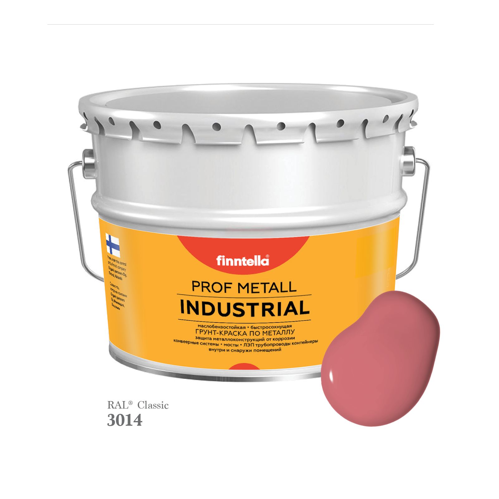 Краска METALL Prof INDUSTRIAL, цвет RAL3014 Темно-розовый (Antique pink), 9л, METALL Prof
Краска METALL Prof INDUSTRIAL, цвет RAL3014 Темно-розовый (Antique pink), 9л, METALL Prof