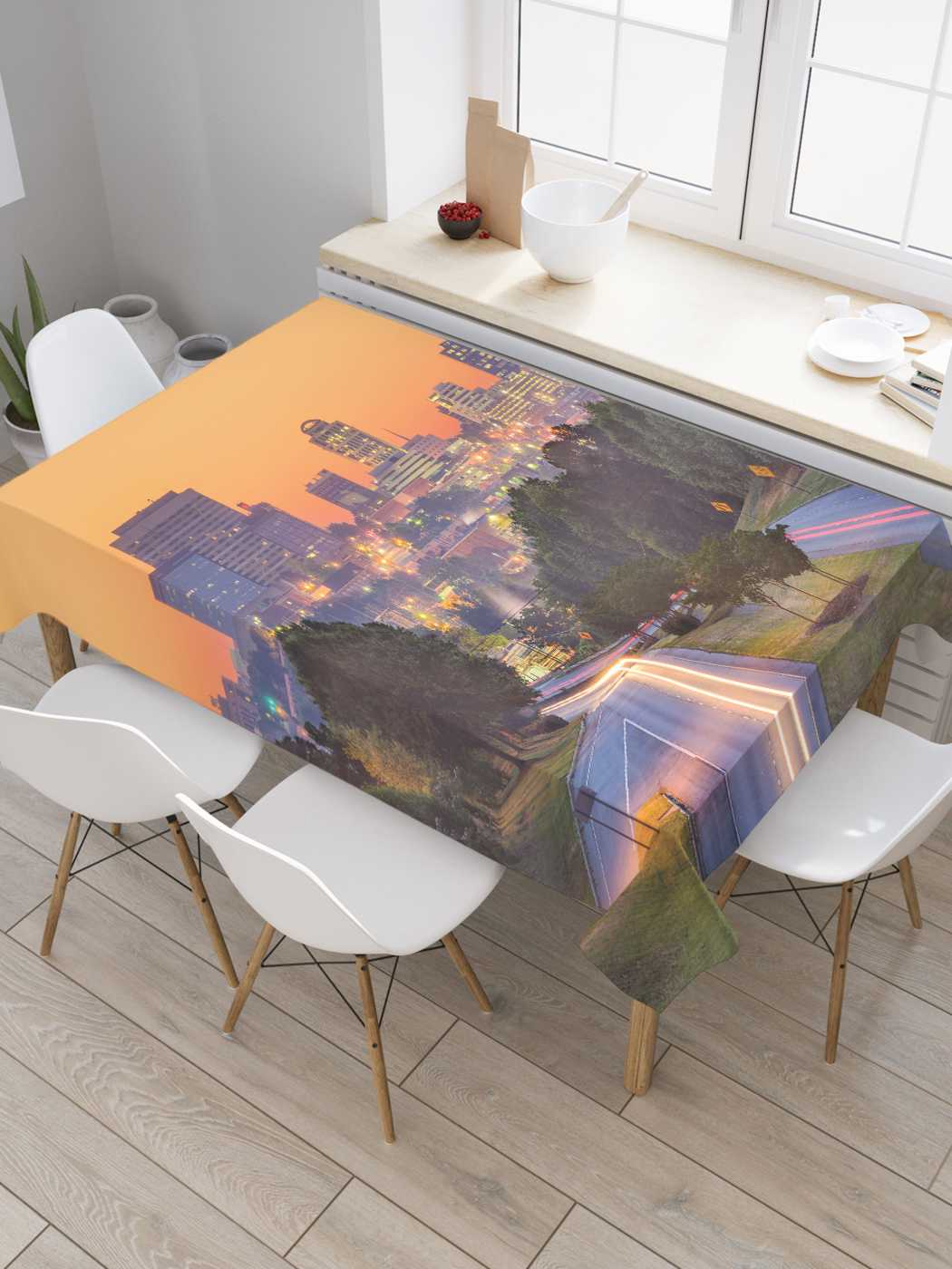 Скатерть прямоугольная JoyArty "Трасса к Манхэттену" из сатена, 180x145 см, Трасса к Манхэттену 
Скатерть прямоугольная JoyArty "Трасса к Манхэттену" из сатена, 180x145 см, Трасса к Манхэттену