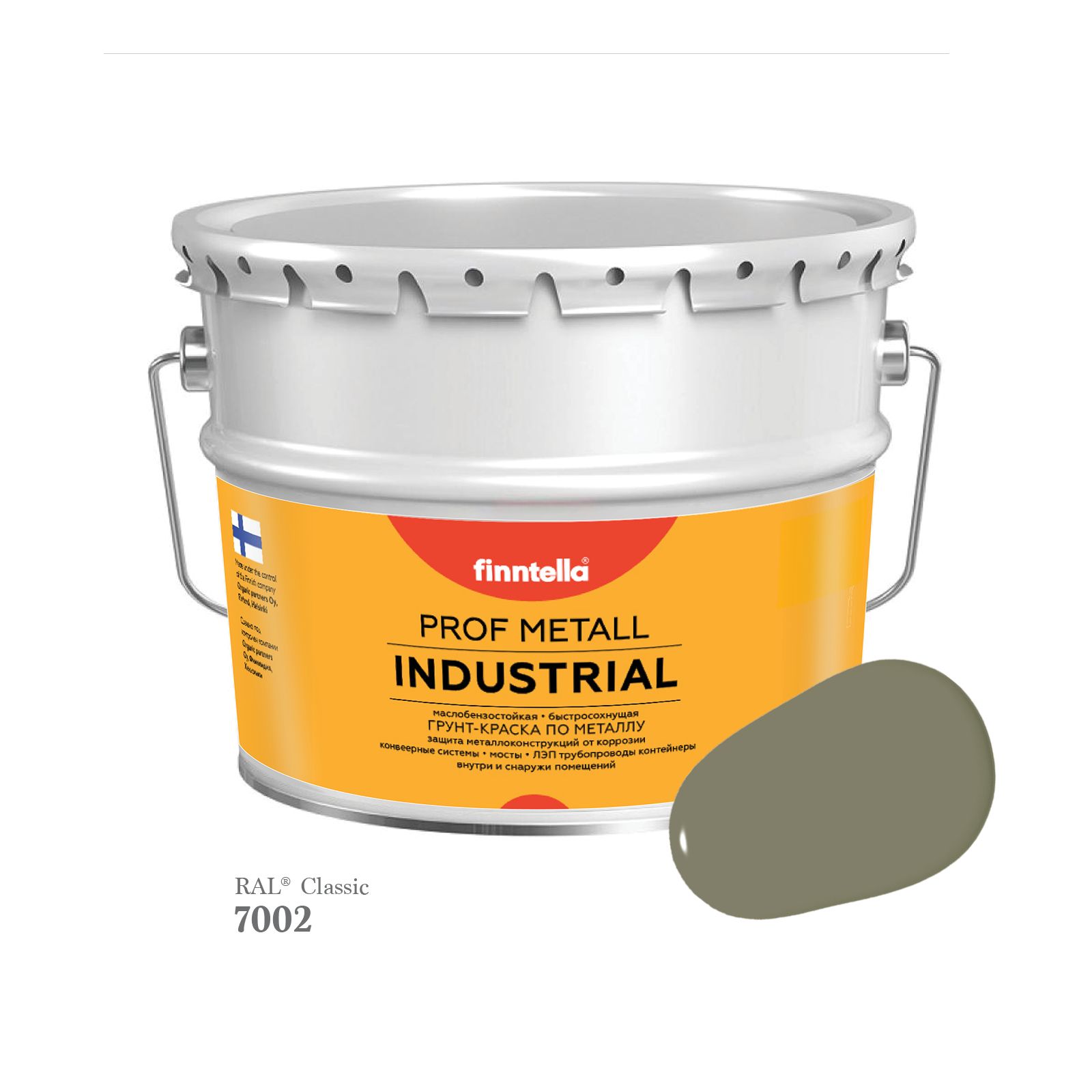 Краска METALL Prof INDUSTRIAL, цвет RAL7002 Оливково-серый (Olive grey), 9л, METALL Prof
Краска METALL Prof INDUSTRIAL, цвет RAL7002 Оливково-серый (Olive grey), 9л, METALL Prof