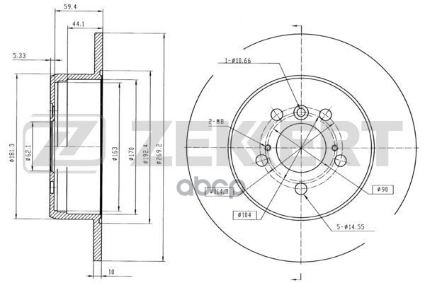 Диск Тормозной Lexus Es300 (F1, F2, Vzv_, Mcv_) 91-; Toyota Camry Задний 269 Х 10 Zekkert
Диск Тормозной Lexus Es300 (F1, F2, Vzv_, Mcv_) 91-; Toyota Camry Задний 269 Х 10 Zekkert