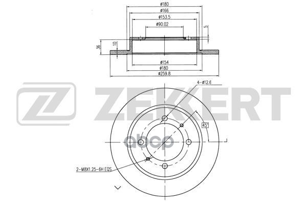Диск Тормозной Zekkert Bs5225 Зад. Полный (259,8 X 41 X 10) Mitsubishi Carisma 95-, Volvo
Диск Тормозной Zekkert Bs5225 Зад. Полный (259,8 X 41 X 10) Mitsubishi Carisma 95-, Volvo