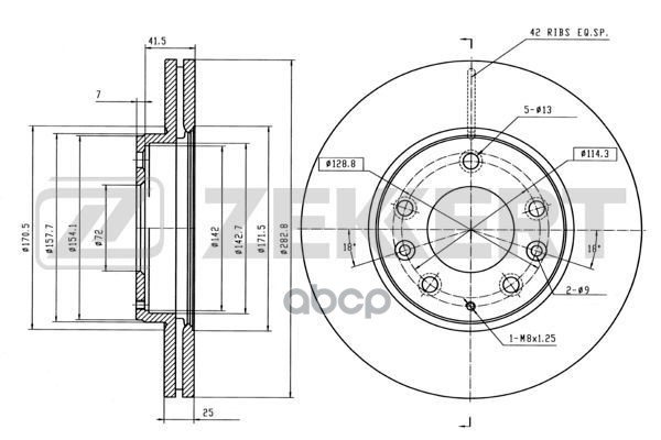 Диск Тормозной Zekkert Bs5389 Перед. Вентил. (282,5 X 49 X 25) Mazda 6 I 02- Zekkert арт.
Диск Тормозной Zekkert Bs5389 Перед. Вентил. (282,5 X 49 X 25) Mazda 6 I 02- Zekkert арт.