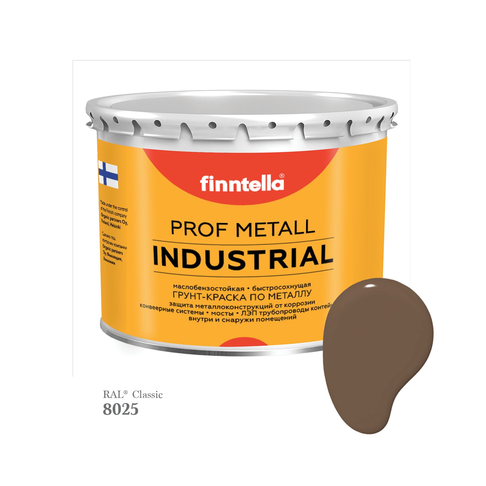 Краска METALL Prof INDUSTRIAL Matta, цвет RAL8025 Бледно-коричневый (Pale brown), 2,7л, METALL Prof Matta
Краска METALL Prof INDUSTRIAL Matta, цвет RAL8025 Бледно-коричневый (Pale brown), 2,7л, METALL Prof Matta