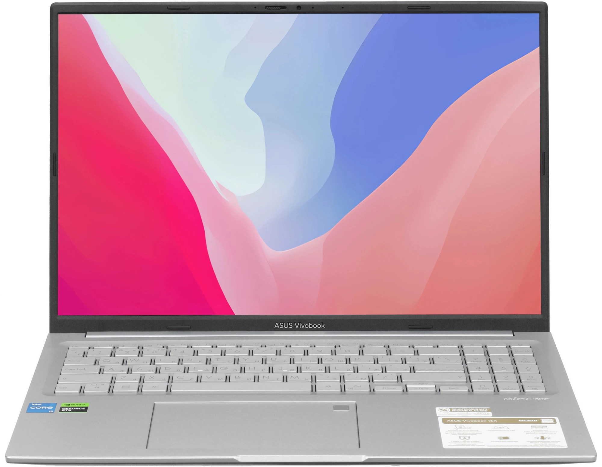 Ноутбук ASUS VivoBook 16X K3605ZF-RP683 серебристый (90NB11E2 M00X80), VivoBook 16X K3605ZF-RP683
Ноутбук ASUS VivoBook 16X K3605ZF-RP683 серебристый (90NB11E2 M00X80), VivoBook 16X K3605ZF-RP683