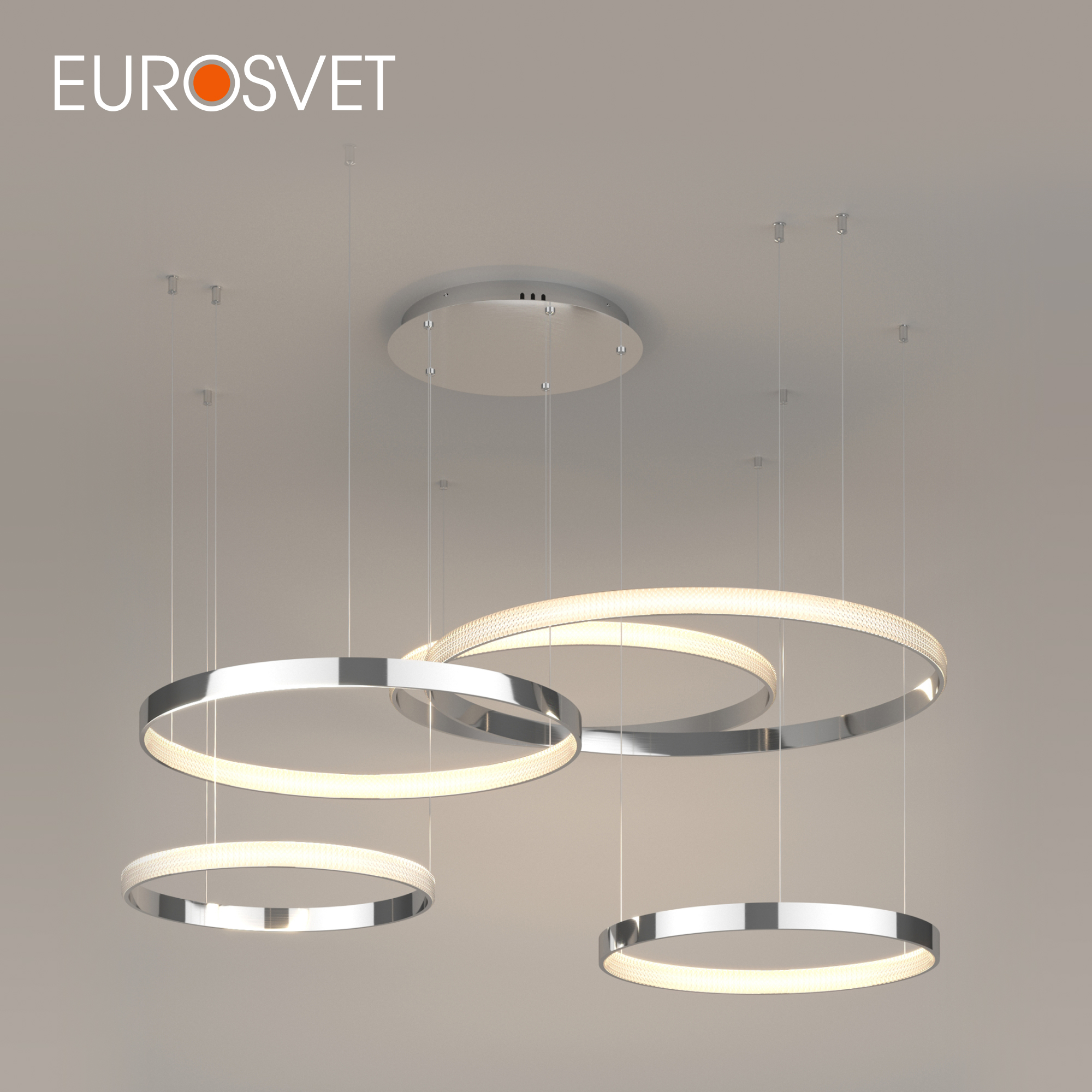 Подвесной LED светильник на 5 колец с ПДУ Eurosvet Posh 90175/5 160W 3300-6500К хром, Posh
Подвесной LED светильник на 5 колец с ПДУ Eurosvet Posh 90175/5 160W 3300-6500К хром, Posh