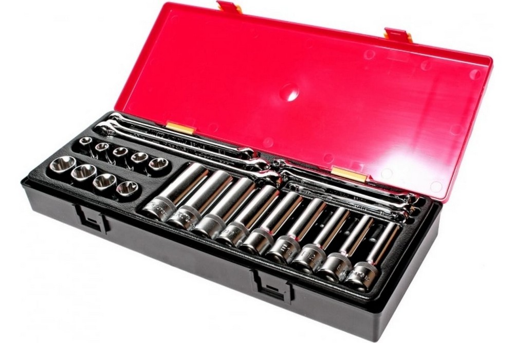 Набор Jtc JTC-K4241 инструментов TORX (ключи Е6-Е24, головки Е10-Е24) в кейсе 24 предмета
Набор Jtc JTC-K4241 инструментов TORX (ключи Е6-Е24, головки Е10-Е24) в кейсе 24 предмета