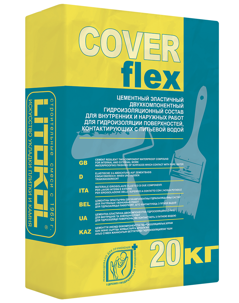 Состав гидроизоляционный двухкомпонентный компонент А серый мешок Litokol Coverflex, Coverflex
Состав гидроизоляционный двухкомпонентный компонент А серый мешок Litokol Coverflex, Coverflex
