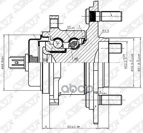 Ступичный Узел Задн. Toyota Mark X Zio/Rav4 07-/Lexus Hs250h 09-/Nx200t 14- Sat арт. ST-42
Ступичный Узел Задн. Toyota Mark X Zio/Rav4 07-/Lexus Hs250h 09-/Nx200t 14- Sat арт. ST-42
