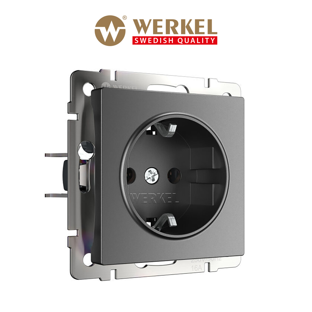 Встраиваемая розетка с заземлением и шторками Werkel W1171164 графит матовый, Серый, Розетка с заземлением и шторками
Встраиваемая розетка с заземлением и шторками Werkel W1171164 графит матовый, Серый, Розетка с заземлением и шторками