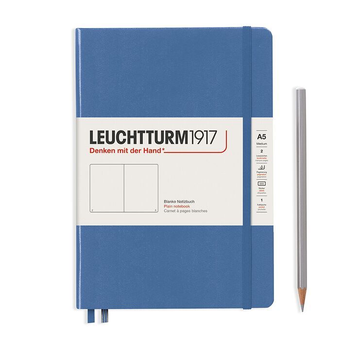Блокнот Leuchtturm A5 (нелинованный), деним, 125 листов, твердая обложка, Блокноты Medium (A5) твердая обложка
Блокнот Leuchtturm A5 (нелинованный), деним, 125 листов, твердая обложка, Блокноты Medium (A5) твердая обложка