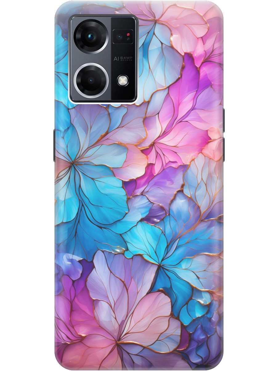 Силиконовый чехол на Oppo Reno7 с рисунком "Цветочный витраж", Голубой;розовый, 20000484
Силиконовый чехол на Oppo Reno7 с рисунком "Цветочный витраж", Голубой;розовый, 20000484